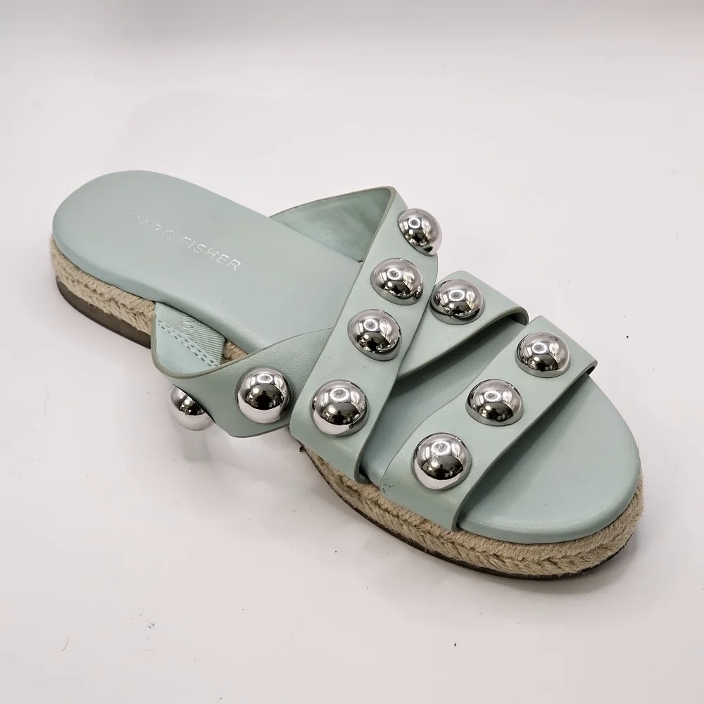 Marc Fisher Silver-Studded Sandals - Picture 3 of 6